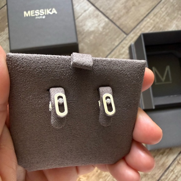 Messika Jewelry - Messika Move Uno Ear Studs White Gold with Diamond